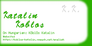 katalin koblos business card